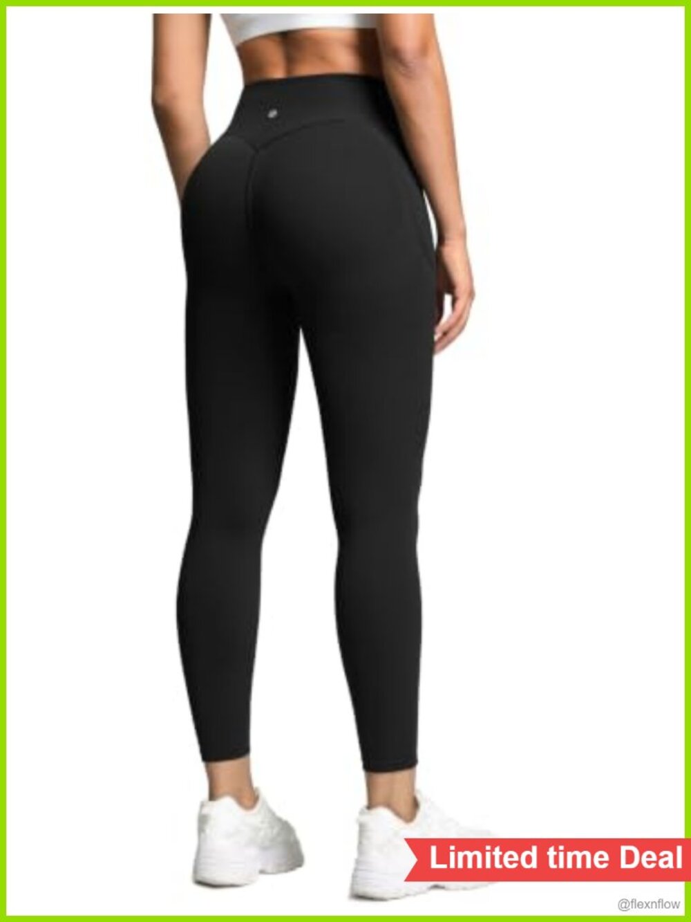 Butt Lifting Leggings with Pockets High Waisted 7/8 Length Nylon Spandex